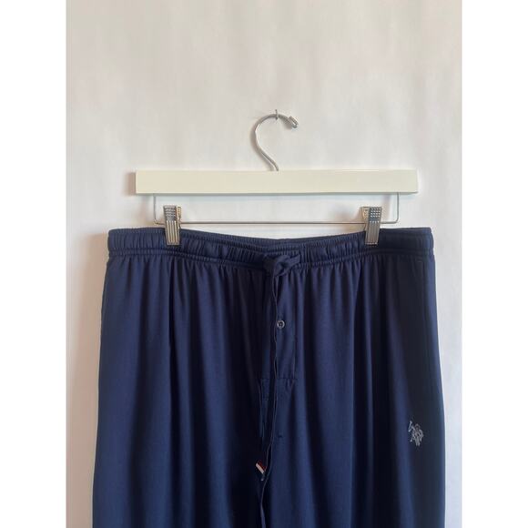 U.S. POLO ASSOCIATION MENS LUXURY KNIT LOUNGE PANTS NAVY BLUE SIZE LARGE - Picture 4 of 13